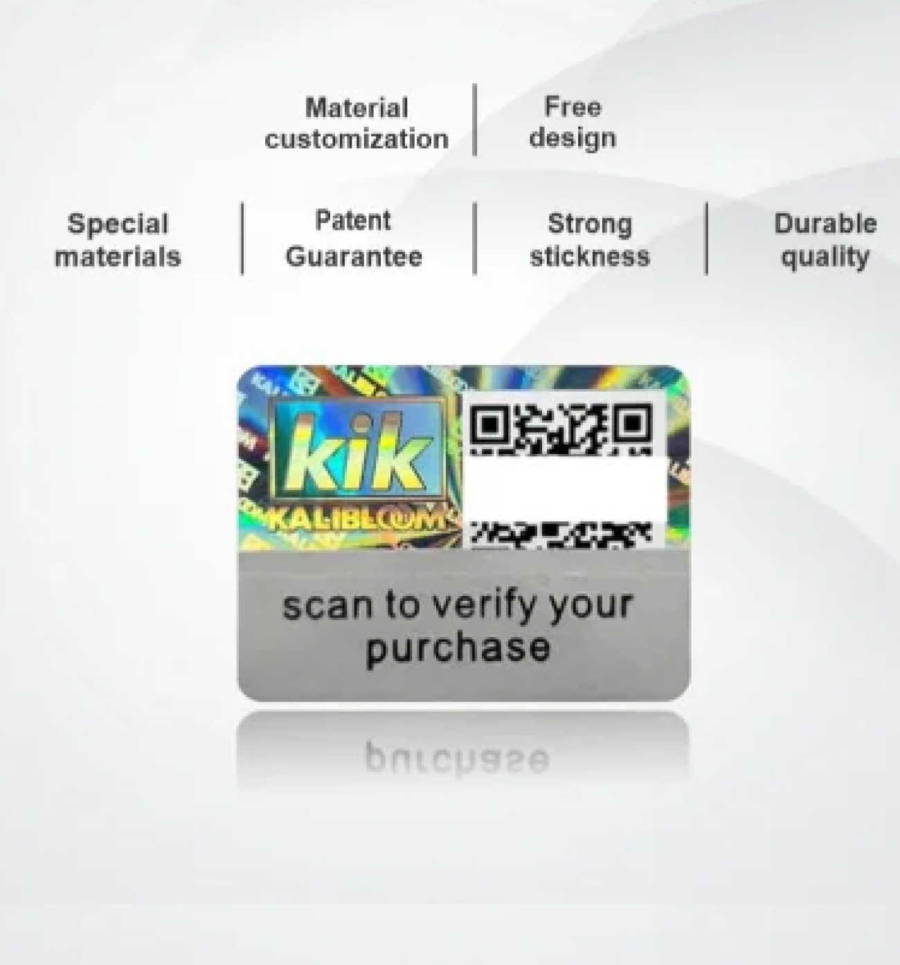 Custom Anti-Counterfeit labels Image